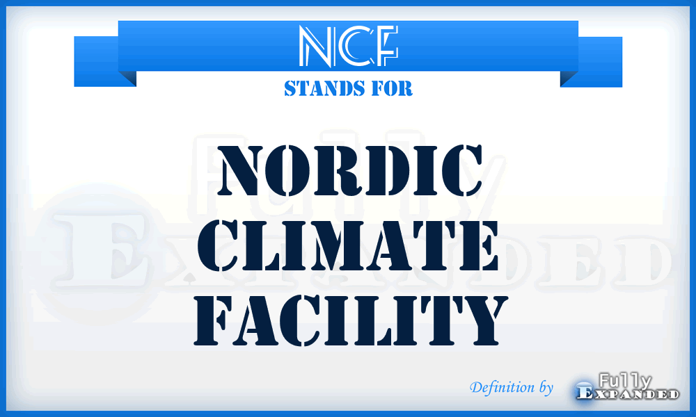 NCF - Nordic Climate Facility