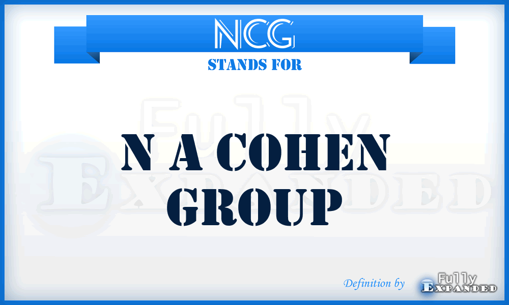 NCG - N a Cohen Group