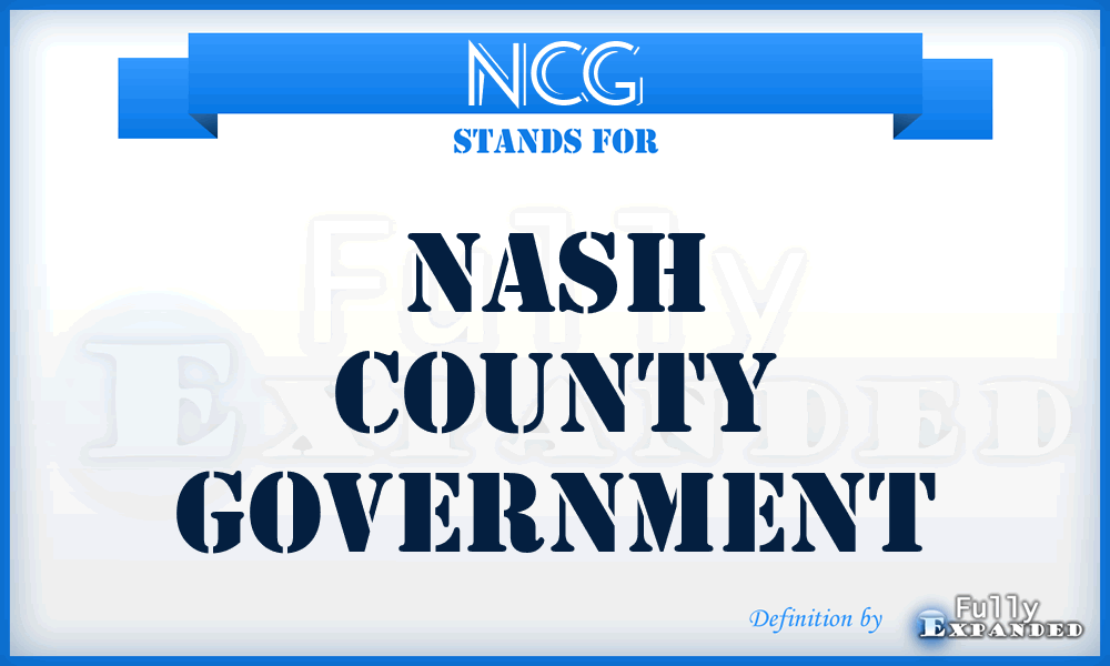 NCG - Nash County Government