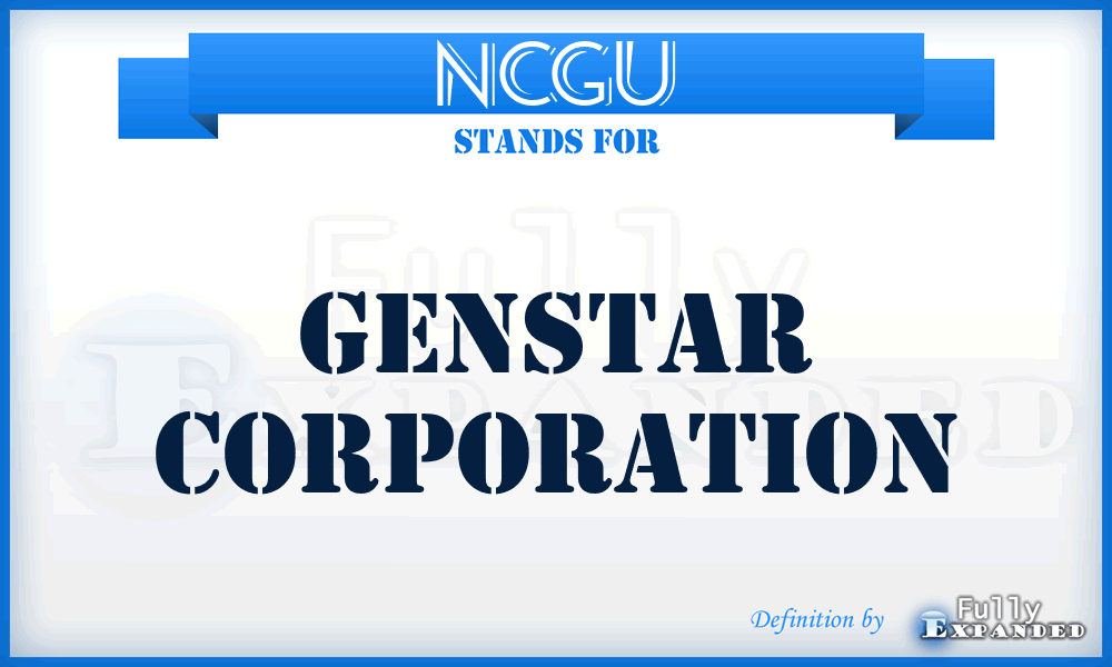NCGU - Genstar Corporation