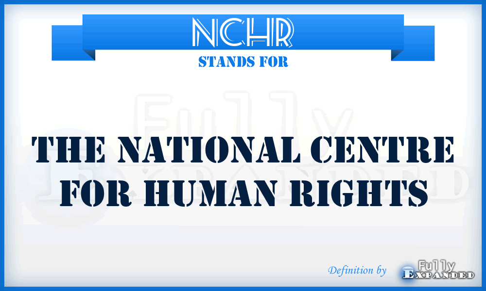 NCHR - The National Centre for Human Rights