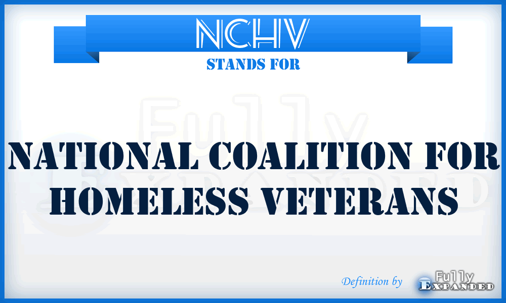 NCHV - National Coalition for Homeless Veterans