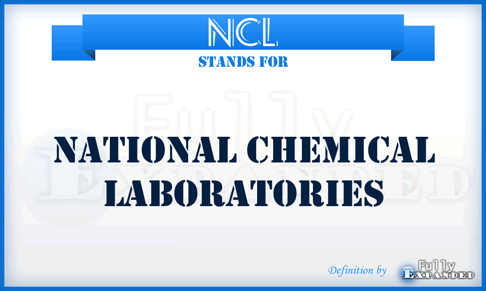 NCL - National Chemical Laboratories