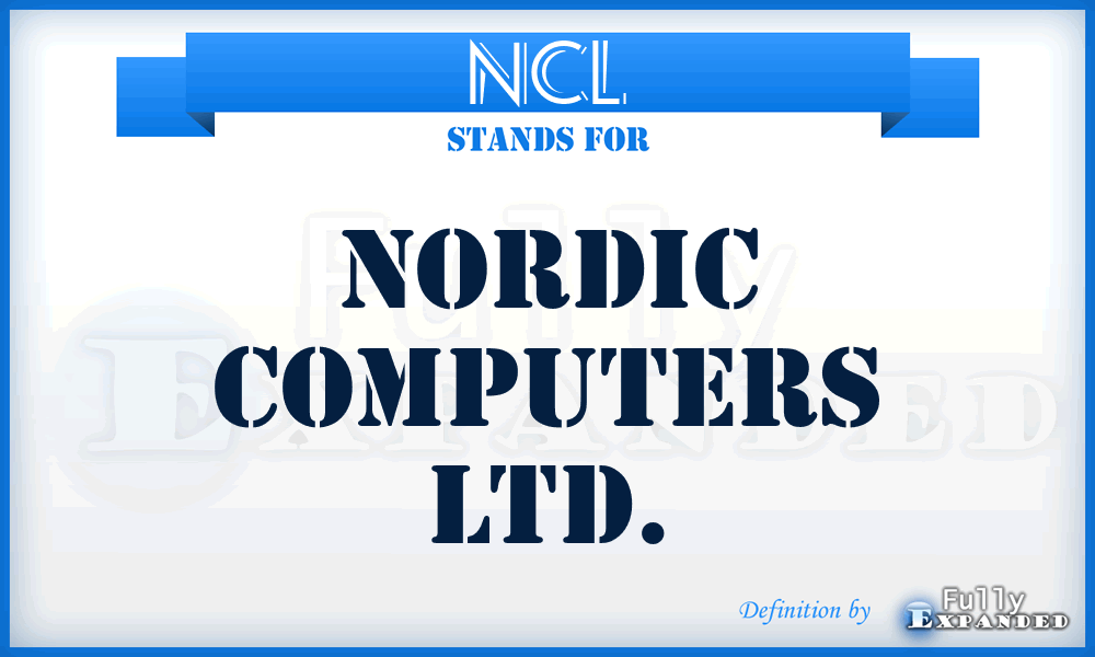 NCL - Nordic Computers Ltd.