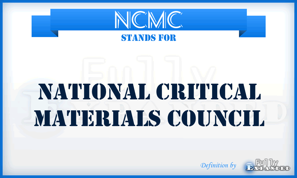NCMC - National Critical Materials Council