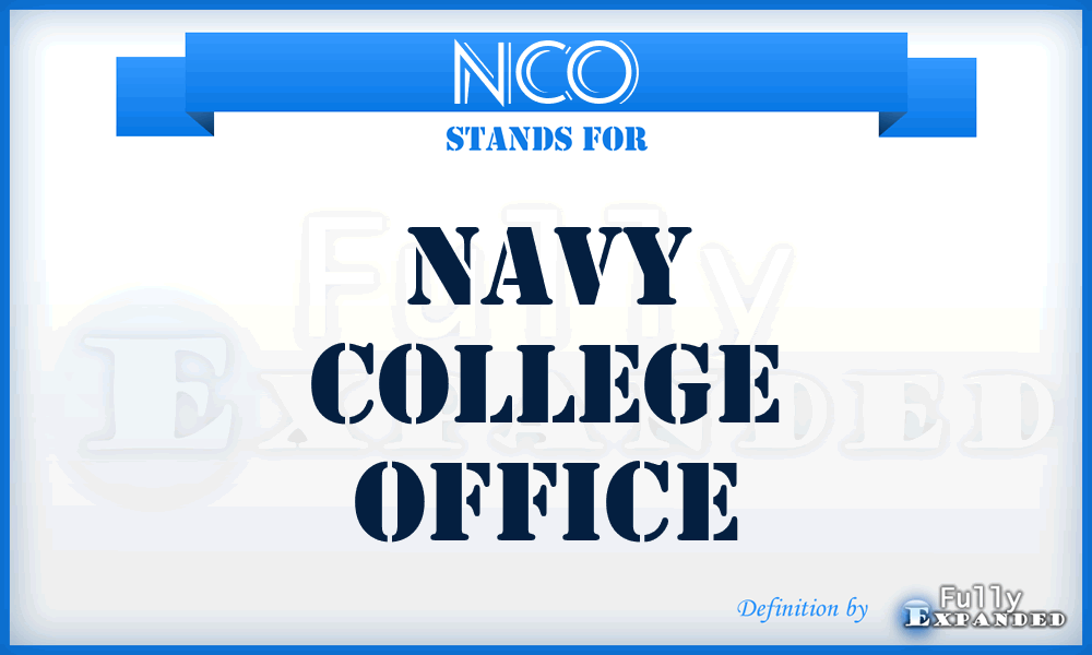 NCO - Navy College Office