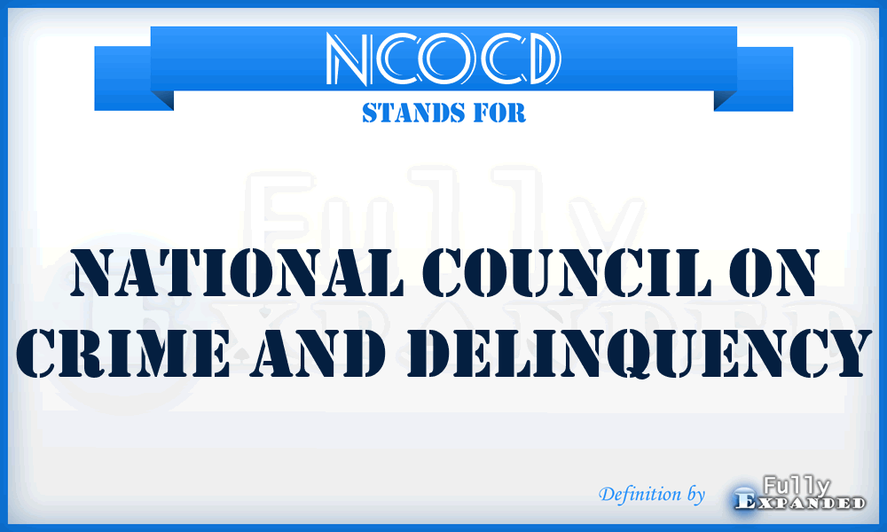 NCOCD - National Council On Crime and Delinquency