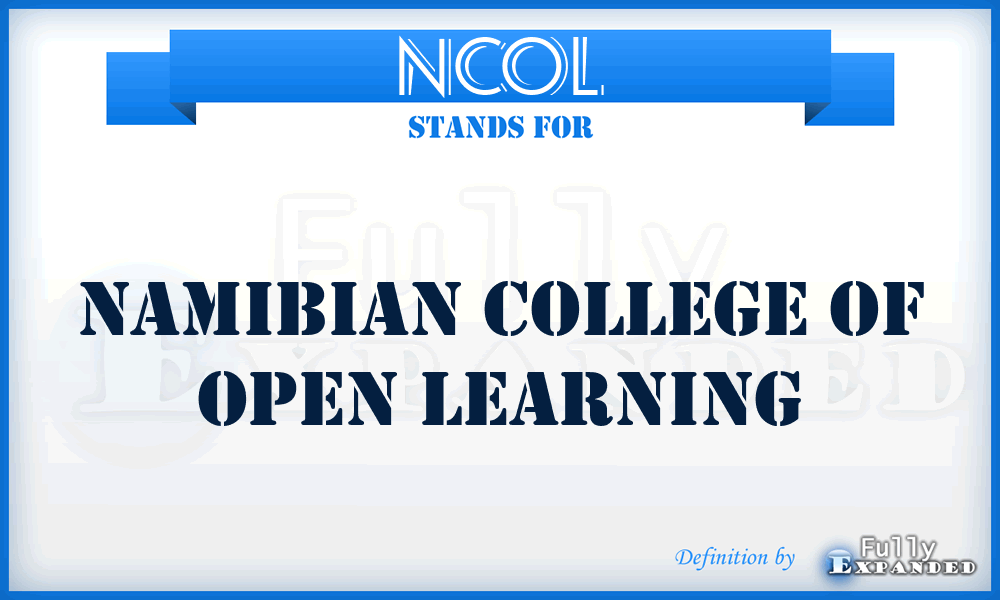 NCOL - Namibian College of Open Learning