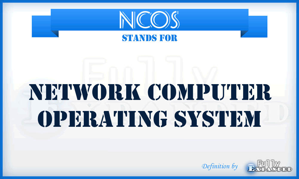 NCOS - network computer operating system