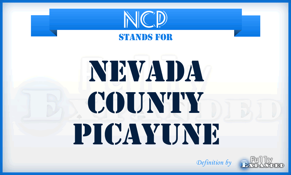 NCP - Nevada County Picayune