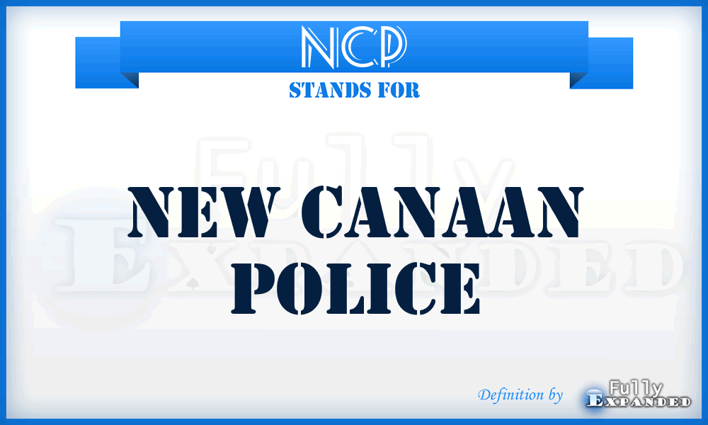 NCP - New Canaan Police