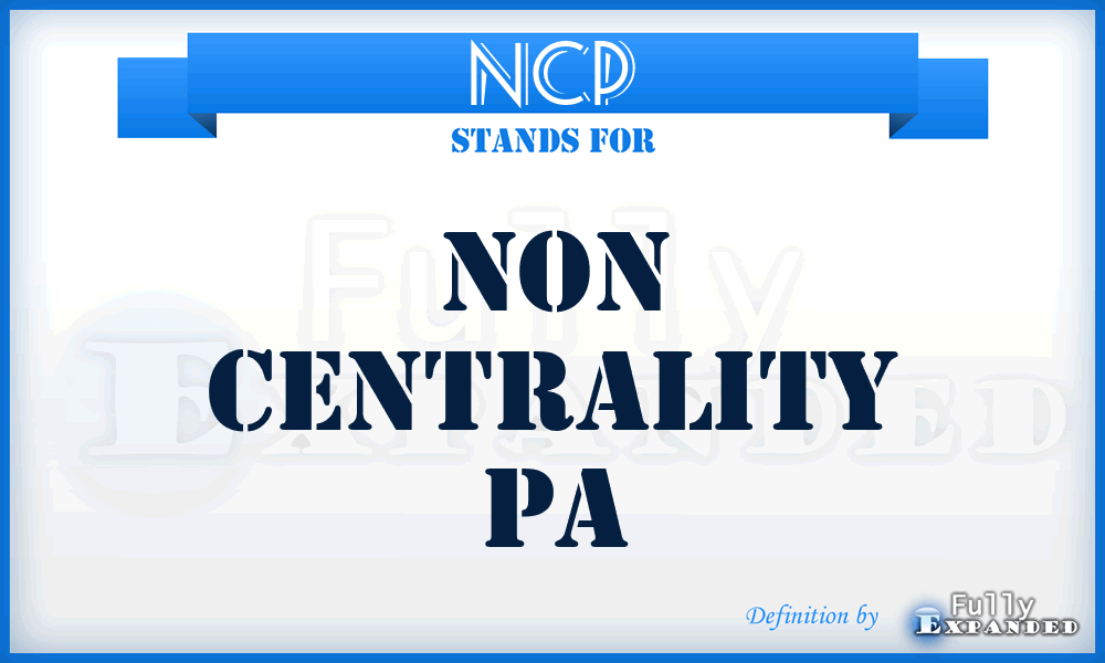 NCP - Non Centrality Pa
