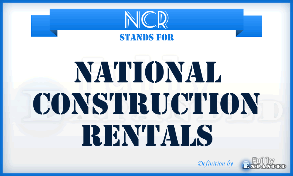 NCR - National Construction Rentals