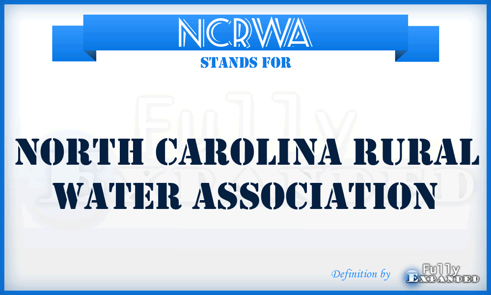 NCRWA - North Carolina Rural Water Association