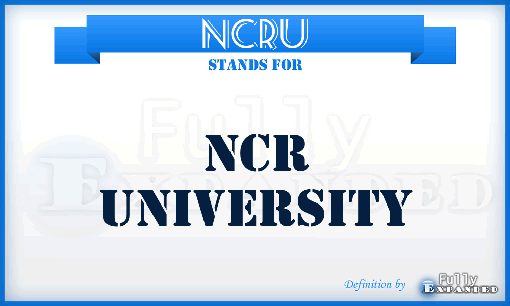 NCRU - NCR University