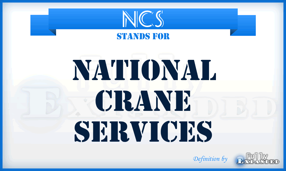 NCS - National Crane Services