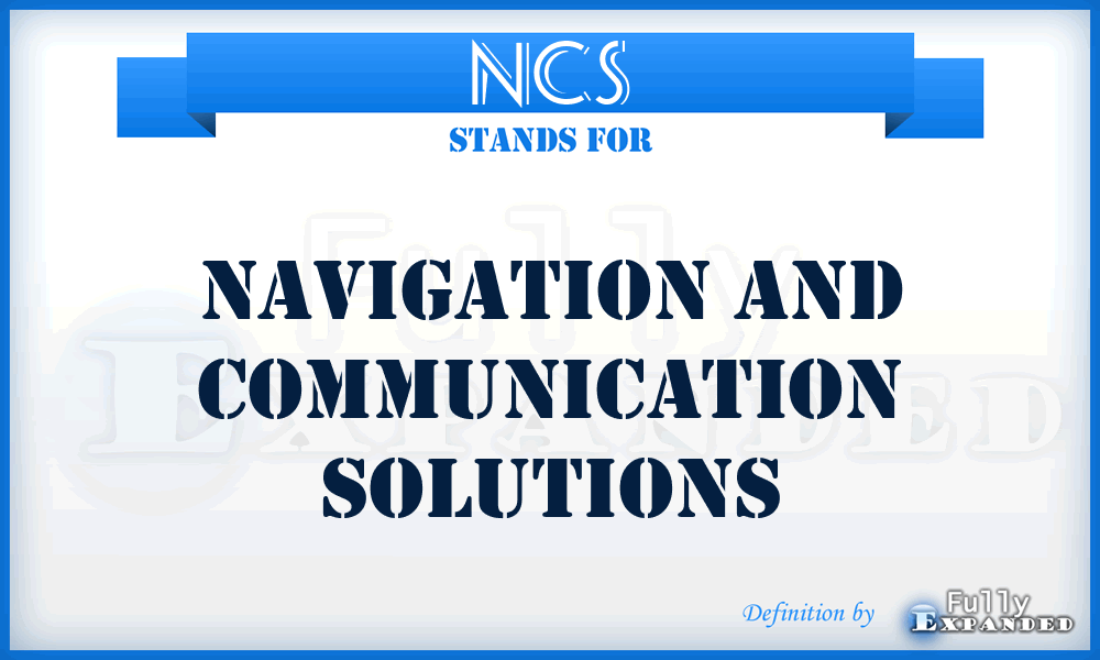 NCS - Navigation and Communication Solutions