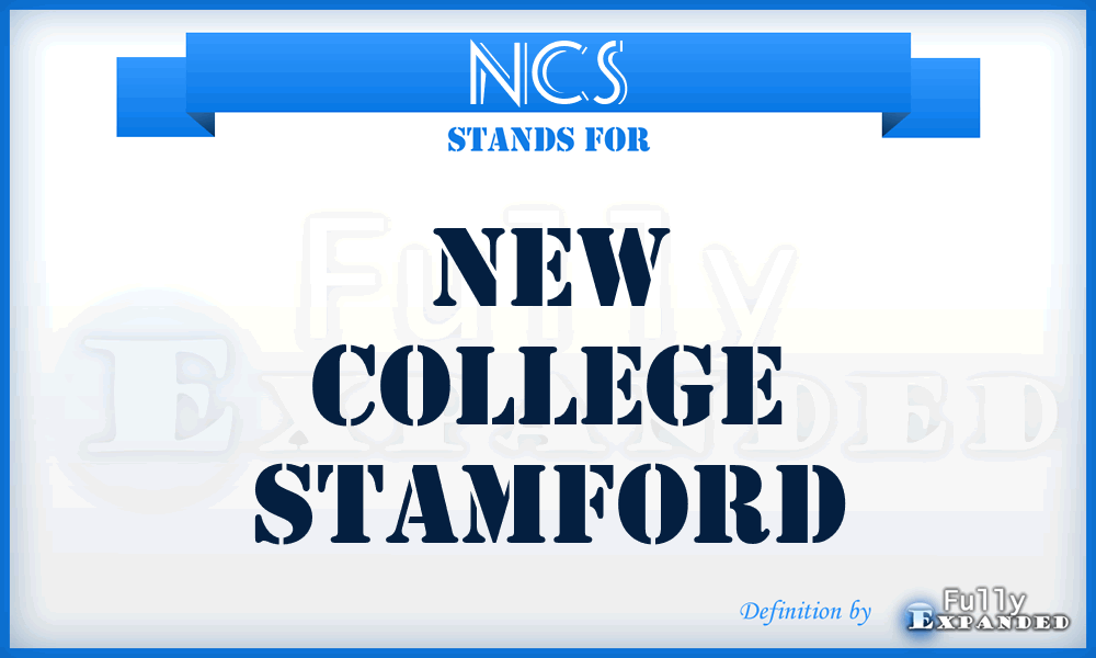 NCS - New College Stamford