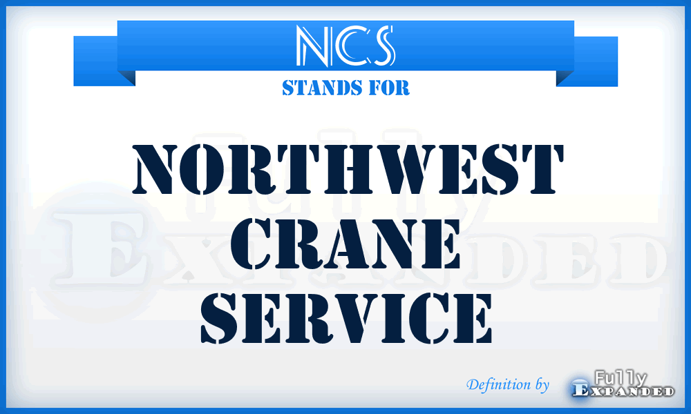 NCS - Northwest Crane Service