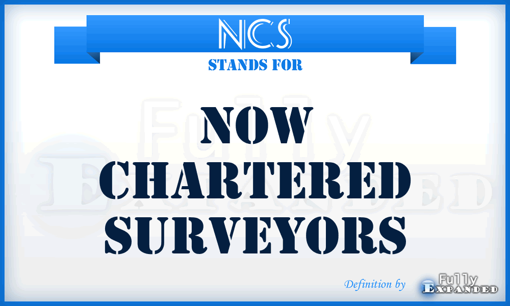 NCS - Now Chartered Surveyors