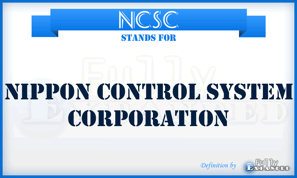 NCSC - Nippon Control System Corporation