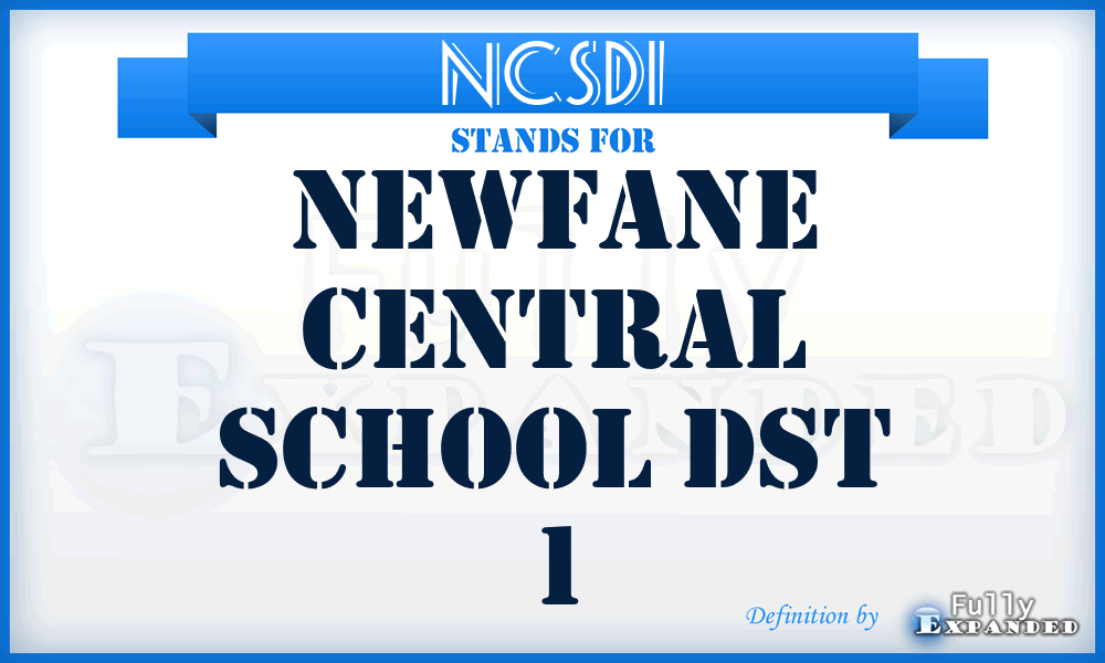 NCSD1 - Newfane Central School Dst 1