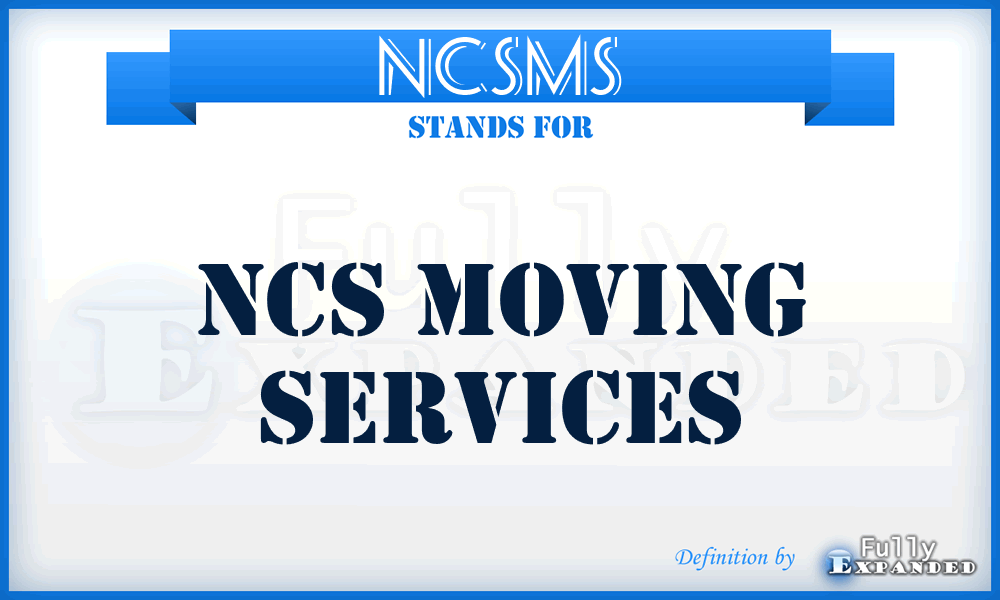 NCSMS - NCS Moving Services