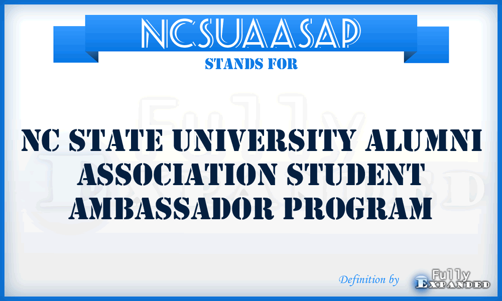 NCSUAASAP - NC State University Alumni Association Student Ambassador Program