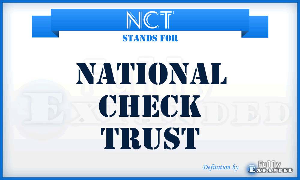 NCT - National Check Trust