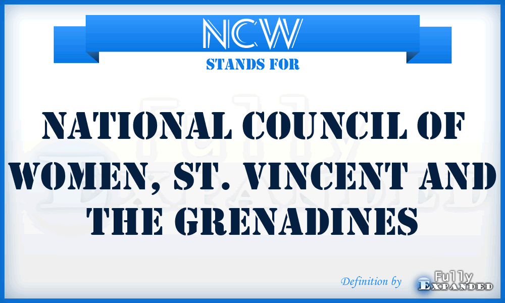 NCW - National Council of Women, St. Vincent and The Grenadines