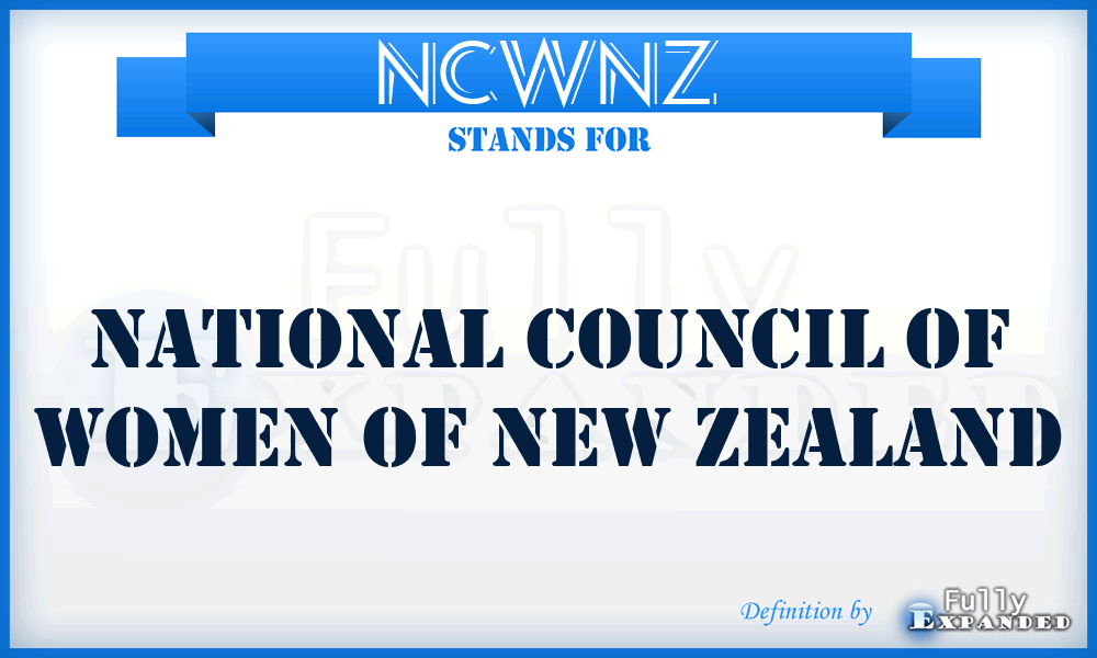 NCWNZ - National Council of Women of New Zealand