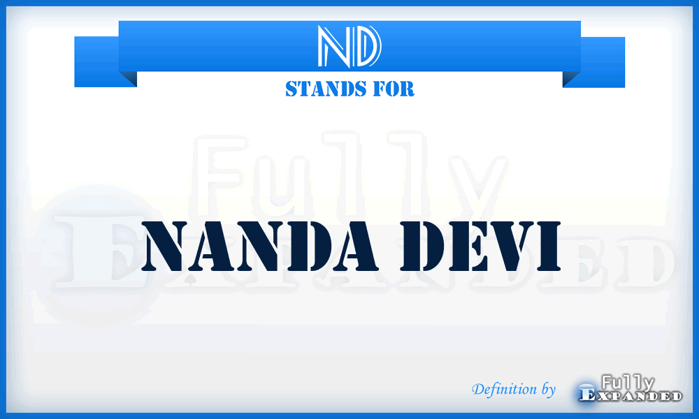 ND - Nanda Devi