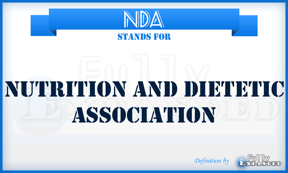 NDA - Nutrition and Dietetic Association