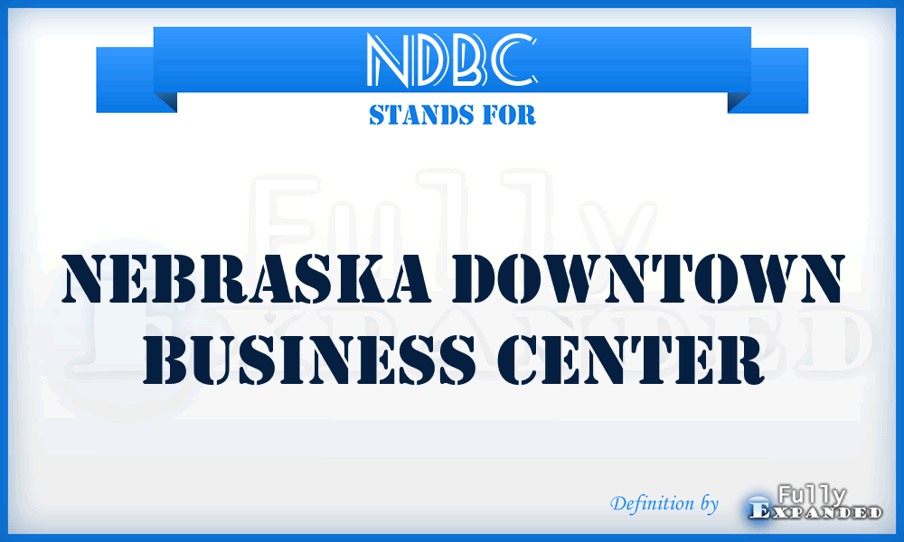 NDBC - Nebraska Downtown Business Center
