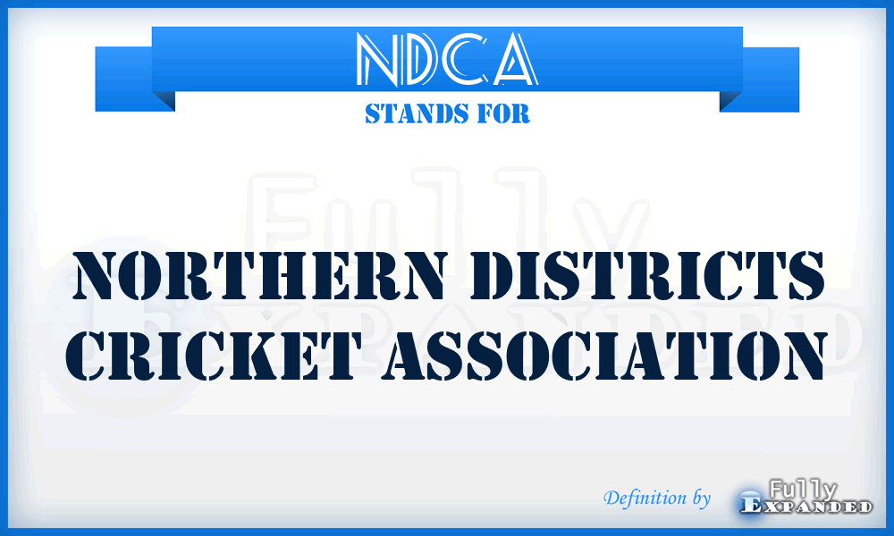 NDCA - Northern Districts Cricket Association
