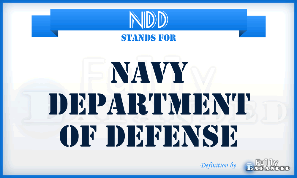NDD - Navy Department of Defense