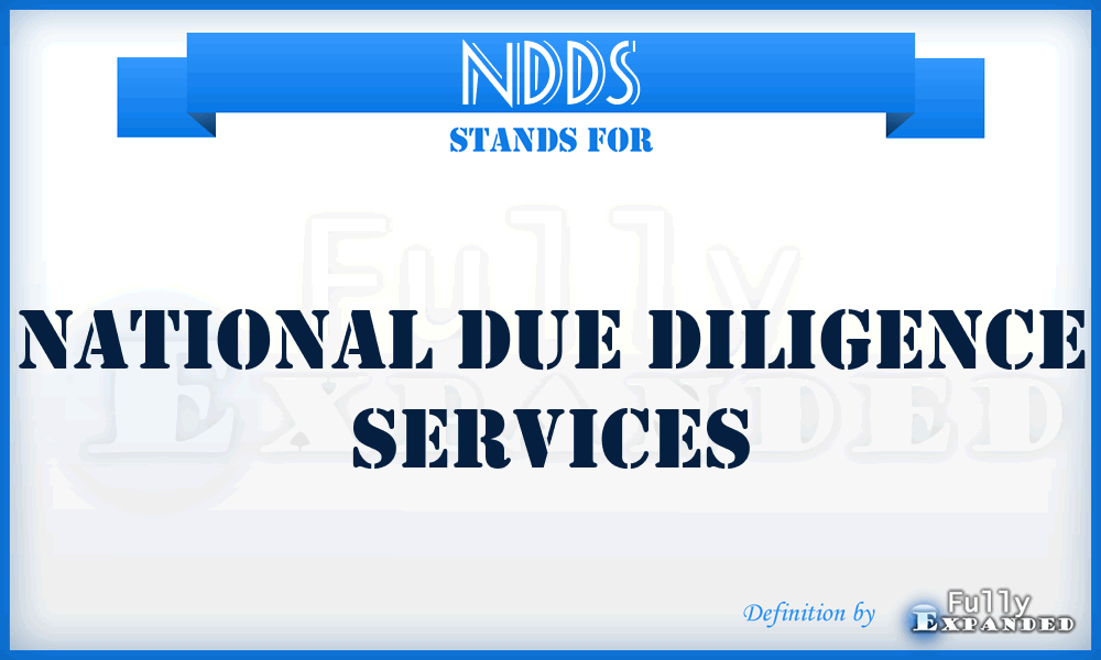 NDDS - National Due Diligence Services