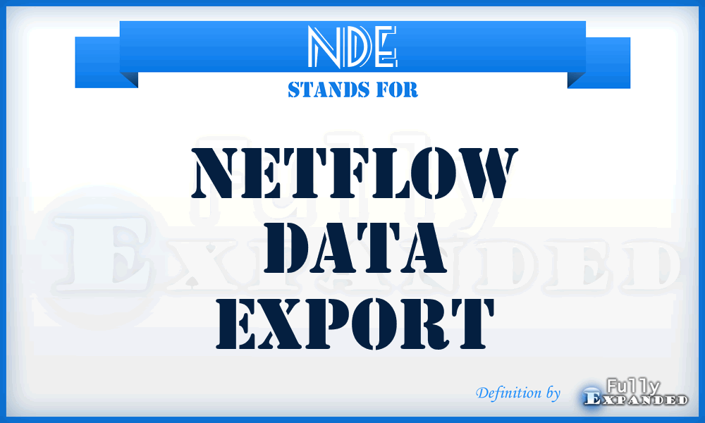NDE - Netflow Data Export
