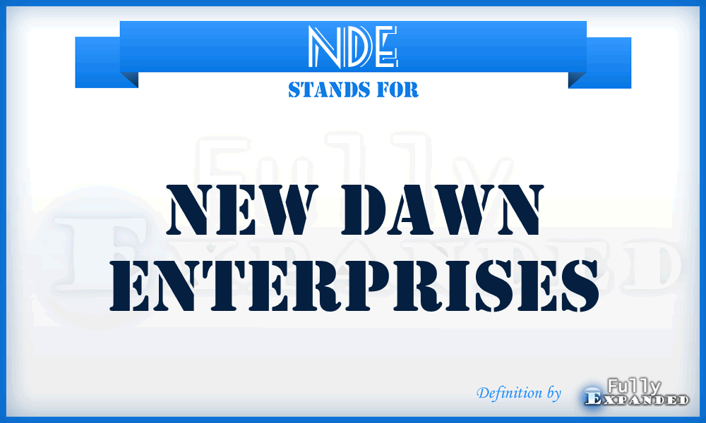 NDE - New Dawn Enterprises