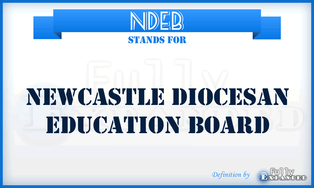 NDEB - Newcastle Diocesan Education Board