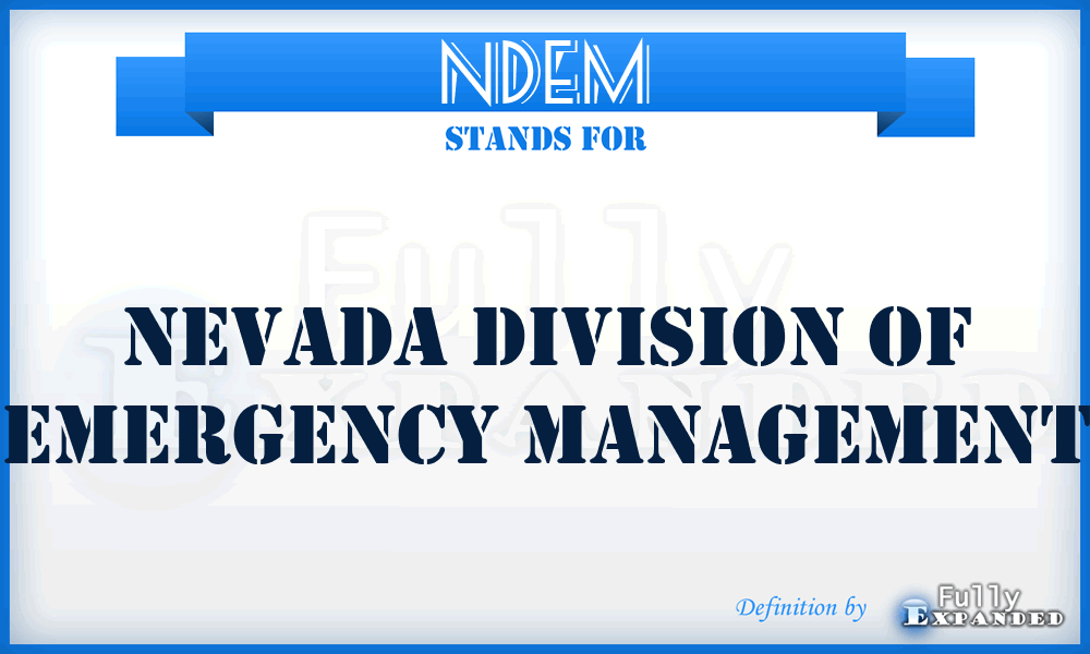 NDEM - Nevada Division of Emergency Management