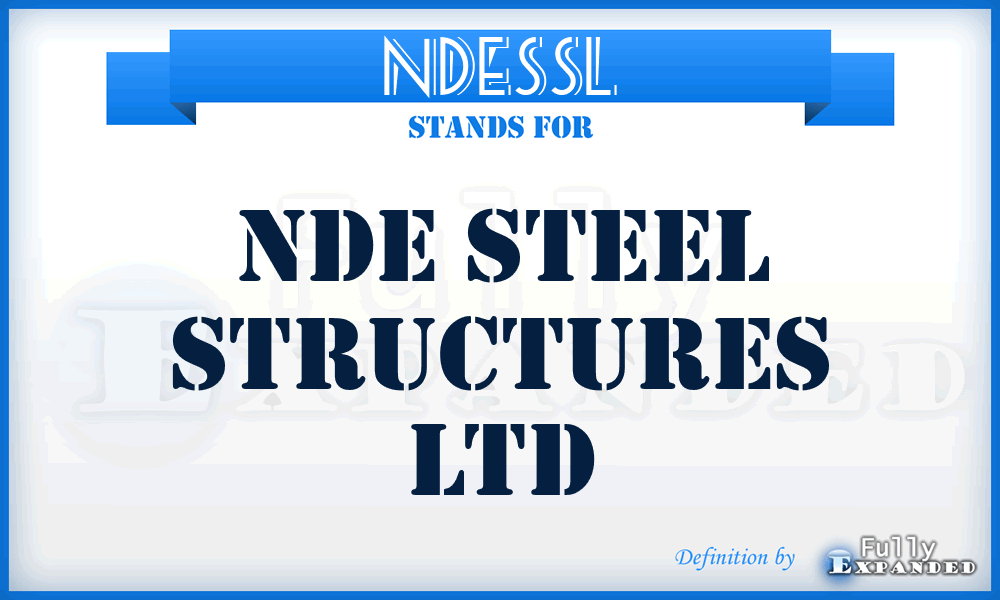 NDESSL - NDE Steel Structures Ltd