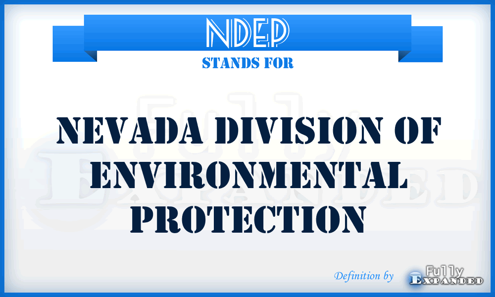 NDEP - Nevada Division of Environmental Protection