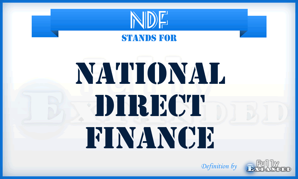 NDF - National Direct Finance