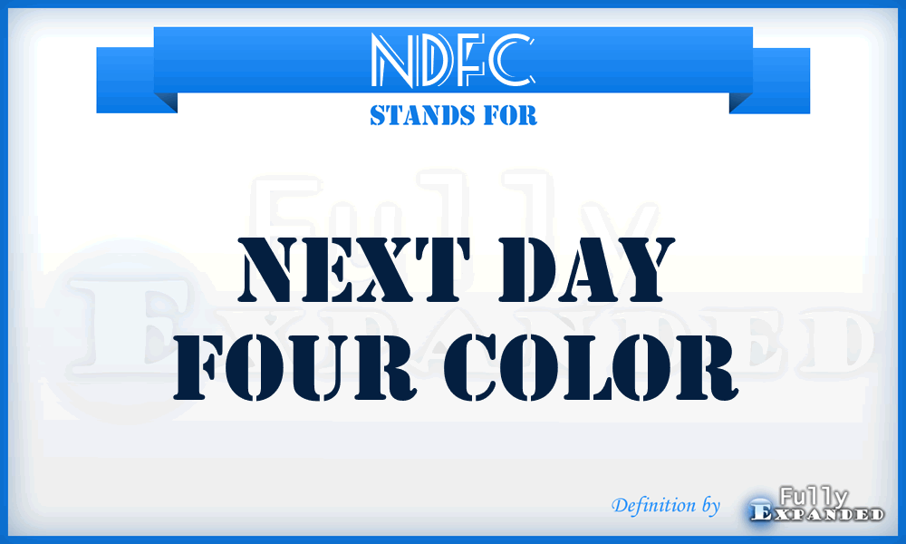 NDFC - Next Day Four Color