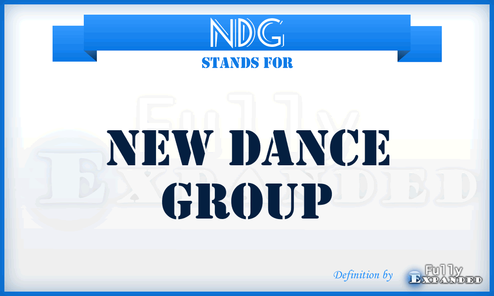 NDG - New Dance Group