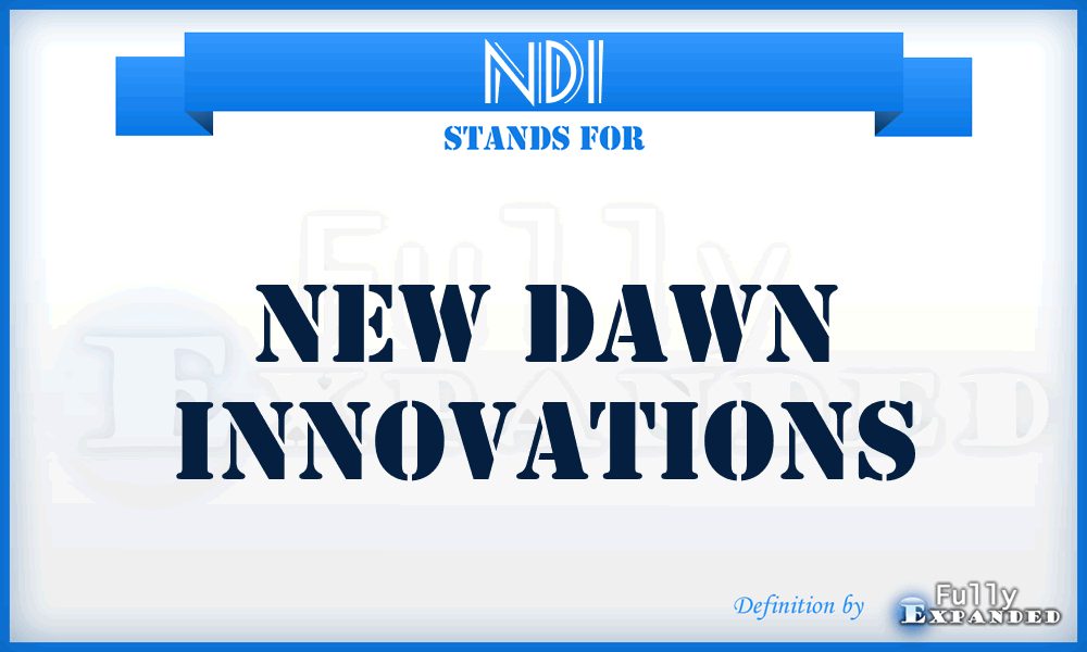 NDI - New Dawn Innovations