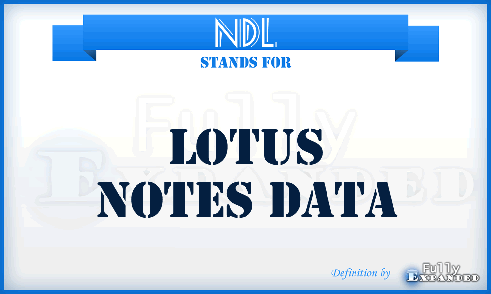 NDL - Lotus Notes Data