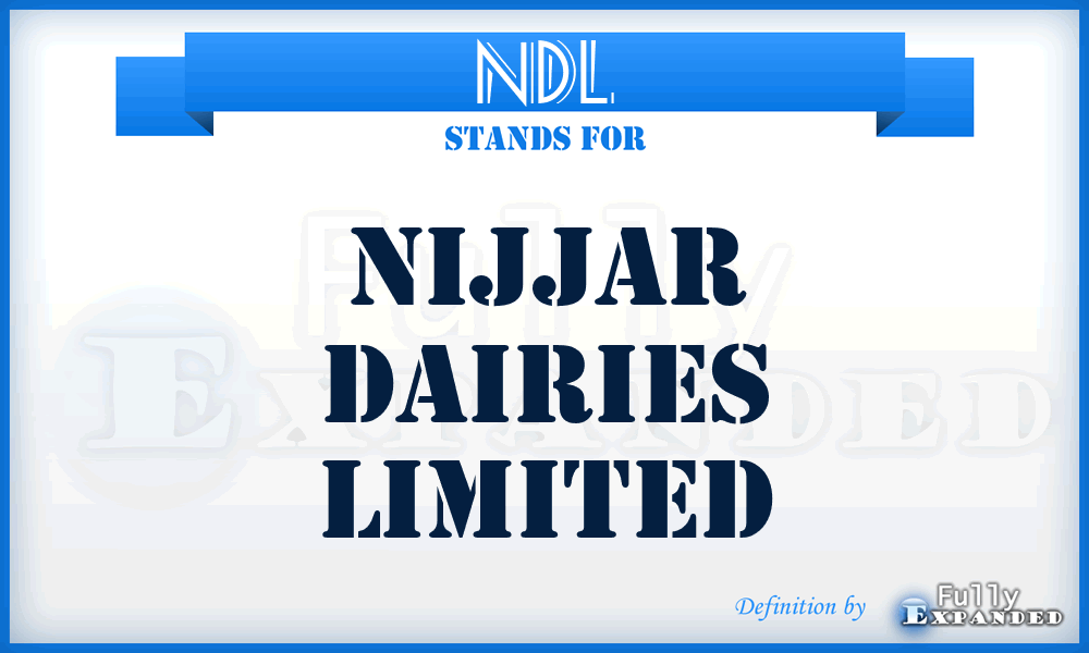 NDL - Nijjar Dairies Limited