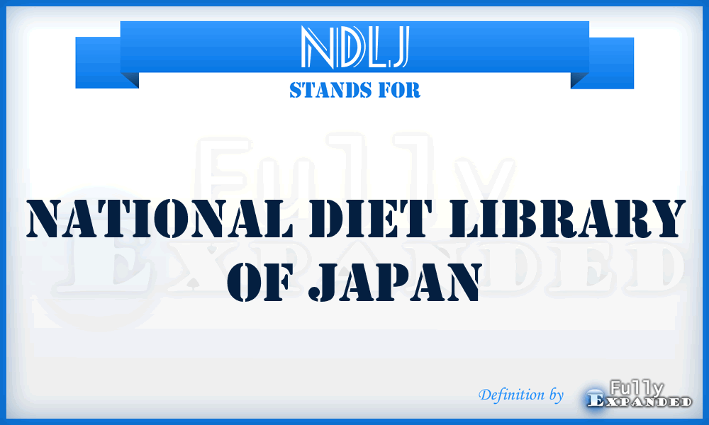 NDLJ - National Diet Library of Japan